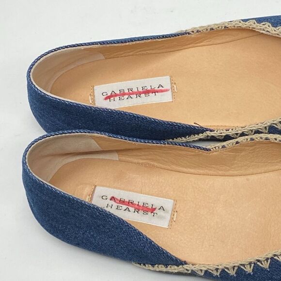Gabriela Hearst Avner Denim Stitch Ballerina Flats size 38 - Picture 10 of 13